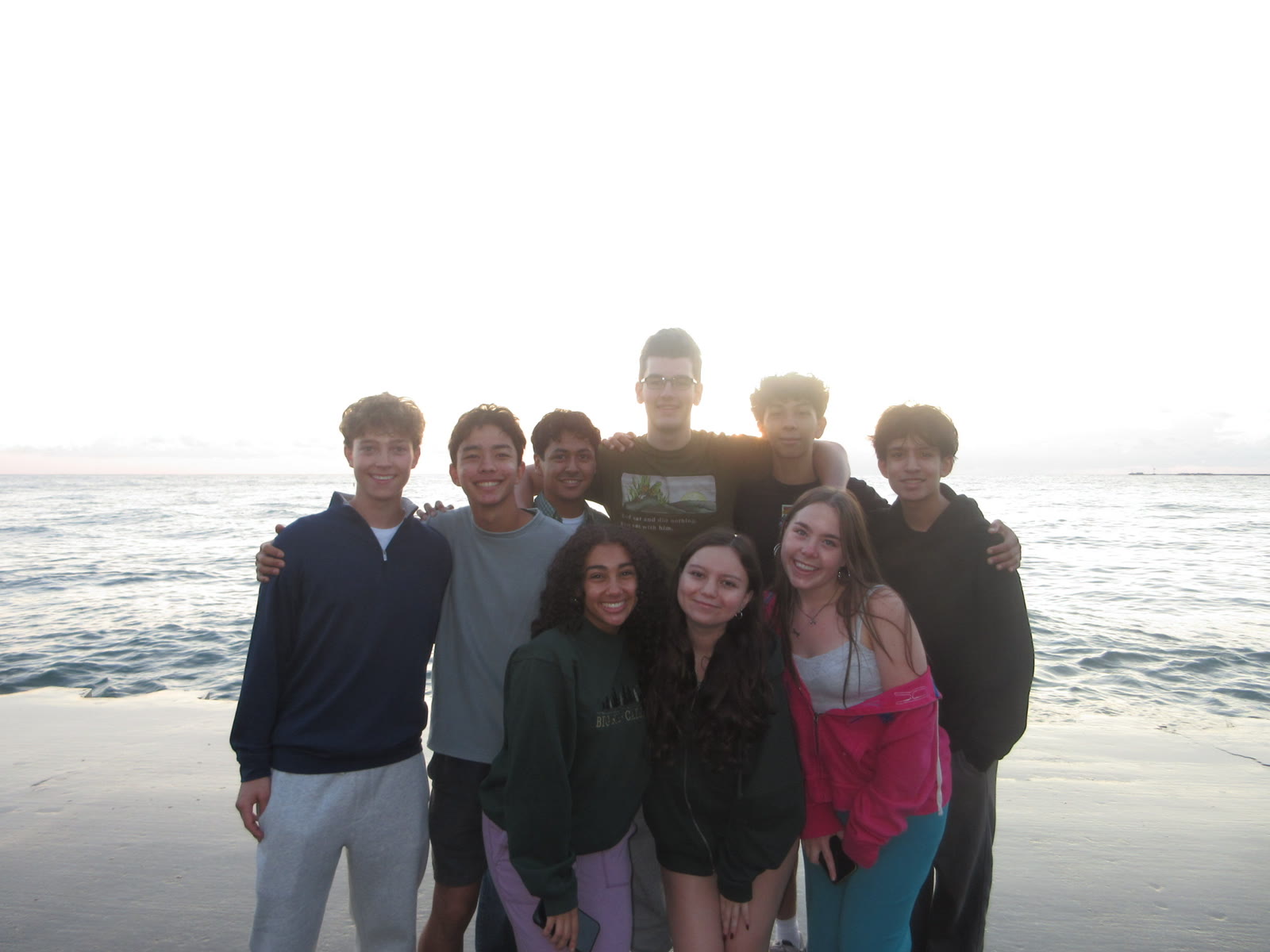 Eight members of the Students Feeding Students student team standing together
